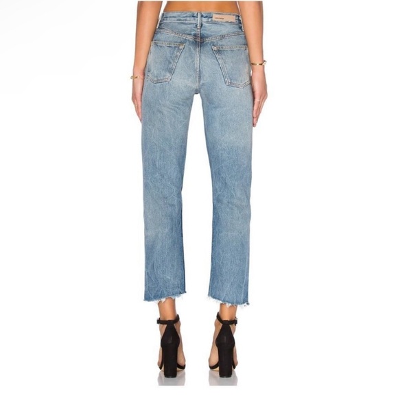 GRLFRND Helena High-Rise Straight Jean in My Sharona Size 27 Raw Hem - Picture 2 of 14